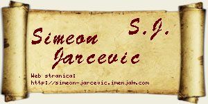 Simeon Jarčević vizit kartica